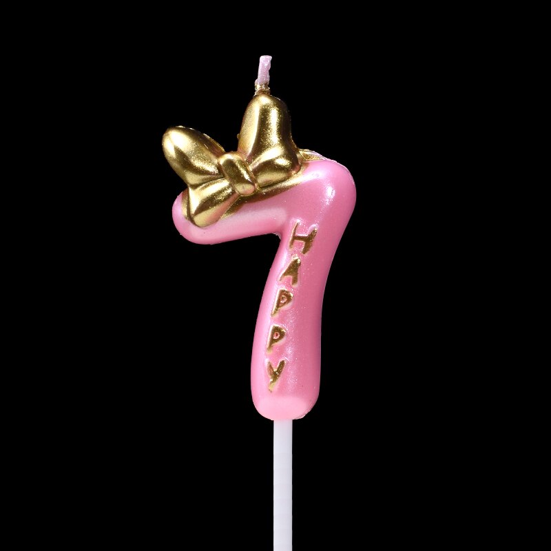 Cakelove bolos de 0 a 9 números, vela para festa de aniversário, itens para bolo, números de bolo, aniversário, festa de idade decorações: Pink 7