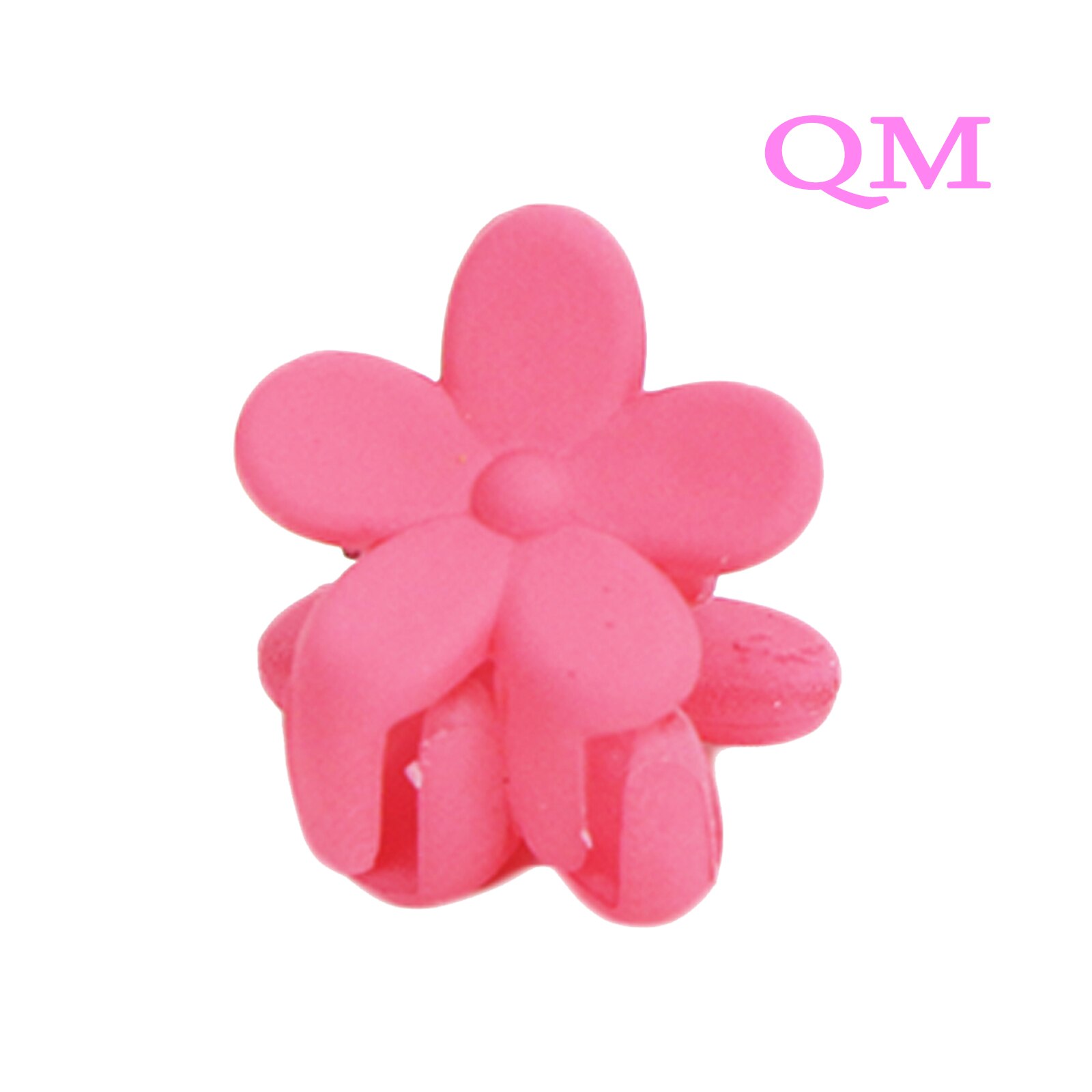 10 Pcs/Set Baby Girls Mini Hair Jaw Clip Cute Candy Pink Mixed Color Flower Hair Claw Children Hairpin Hair Accessories