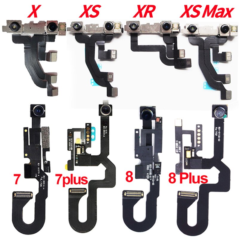 Original para iPhone 7 Plus 8 Plus X XR XS Max cámara frontal pequeña cámara frontal Sensor de proximidad derecho Cable flexible