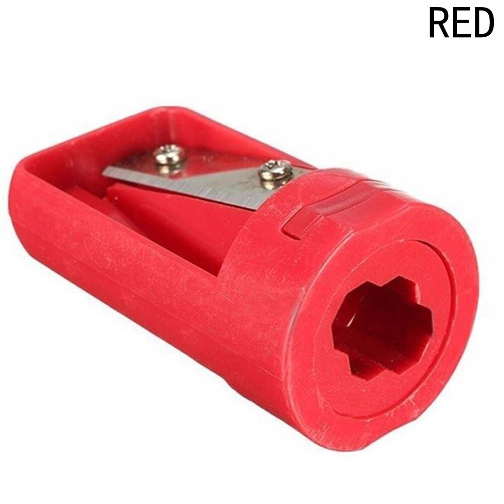 Hand Mini Pencil Sharpener Woodwork Carpenter Cutter Plastic Shaver Narrow Sharpening Tool for Office Student Stationery Pocket: Red