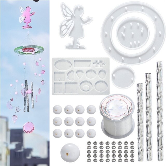 Attrape-rêve en résine époxy, moule en silicone pour miroir, décoration murale, outil fait à la main, bricolage, pour la maison: Fairy series