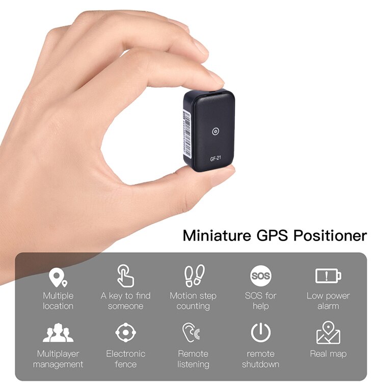 Gf21 mini gps localizador gps wifi alarme rastreador bateria de polímero condução registro rastreamento veículo pessoal alarme cerca sos alarme