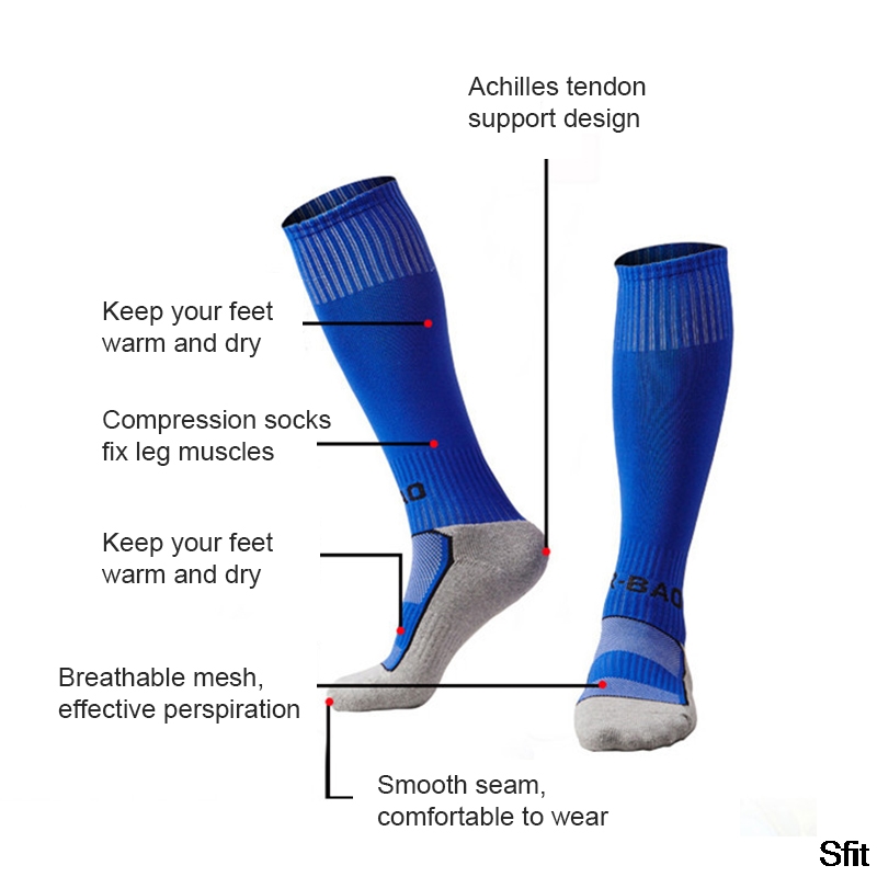 LOOZYKIT Outdoor Sports Football Socks Soccer Long Stocking Knee High Football Volleyball Breathable Children Sock