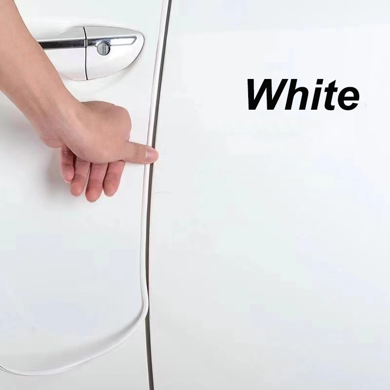 5m Autotür kante Gummi Kratz schutzst reifen Auto Styling Formteile Schutz Seitentüren Formteile selbst klebende Kratz werkzeuge: WEISS
