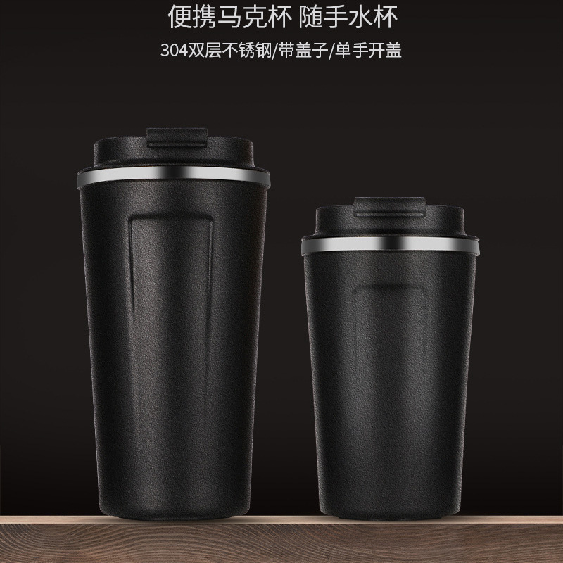 Rvs Thermos Flessen Creatieve Koffie Draagbare Kantoor Auto Cup Relatiegeschenk Fabriek