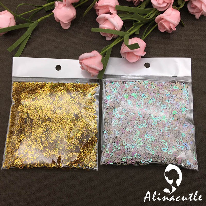 40g 4mm hart Pailletten Paillette Naaien Kledingstuk Accessoires, Kleding accessoires, DIY Pailletten scrapbooking shakes: NO 3