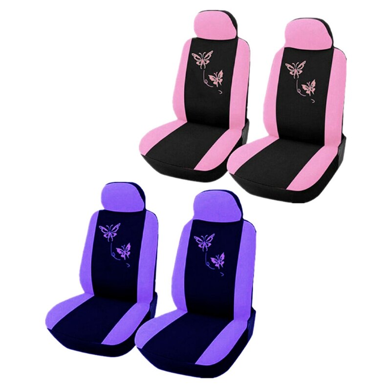 4/9 Stks/set Universele Auto Stoelhoezen Vlinder Borduurwerk Auto-Styling Vrouw Stoelhoezen Auto Interieur Accessoires