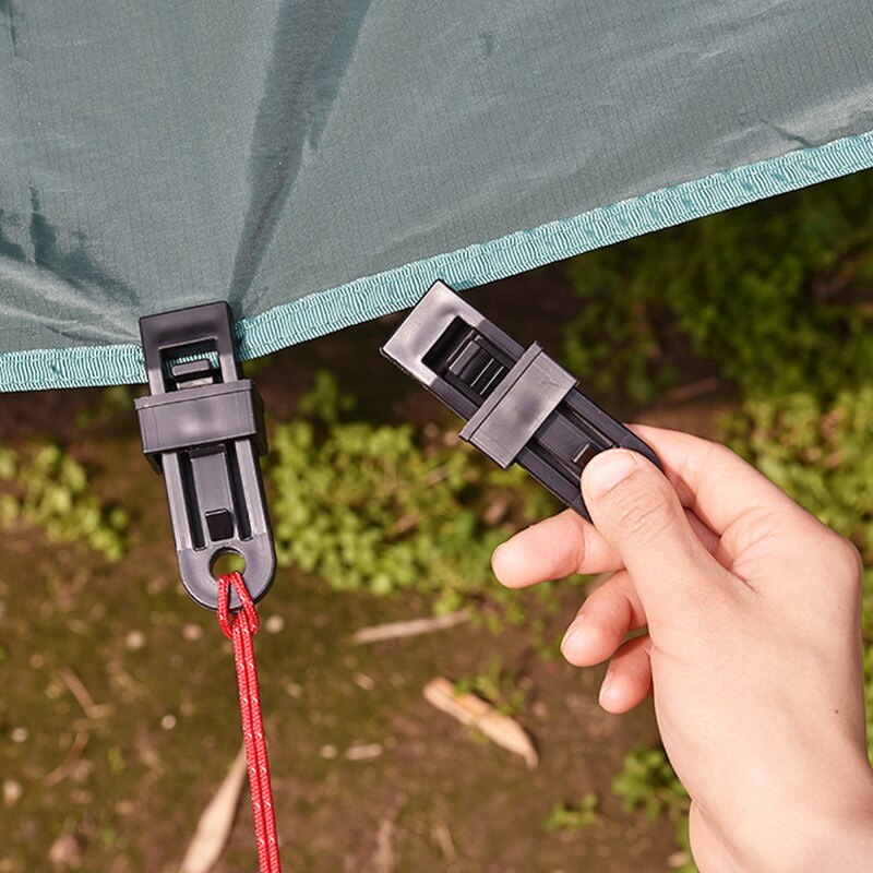 10 stk telt trækklemme presenning klip låse greb klemme markise krog surring spænde camping tilbehør rejse udendørs modhager klip