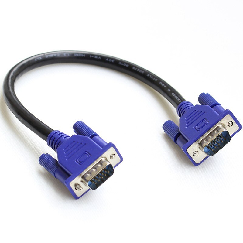 50CM mâle à mâle complet 15Pin VGA d-sub RGB court câble vidéo cordon pour ordinateur moniteur projecteur