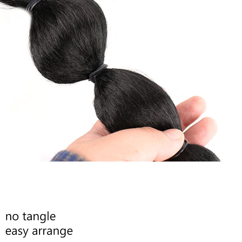 Synthetic long double bubble braids hair extensions bubble ponytail claw clip on hair Natural Black hair for Women MUMUPI