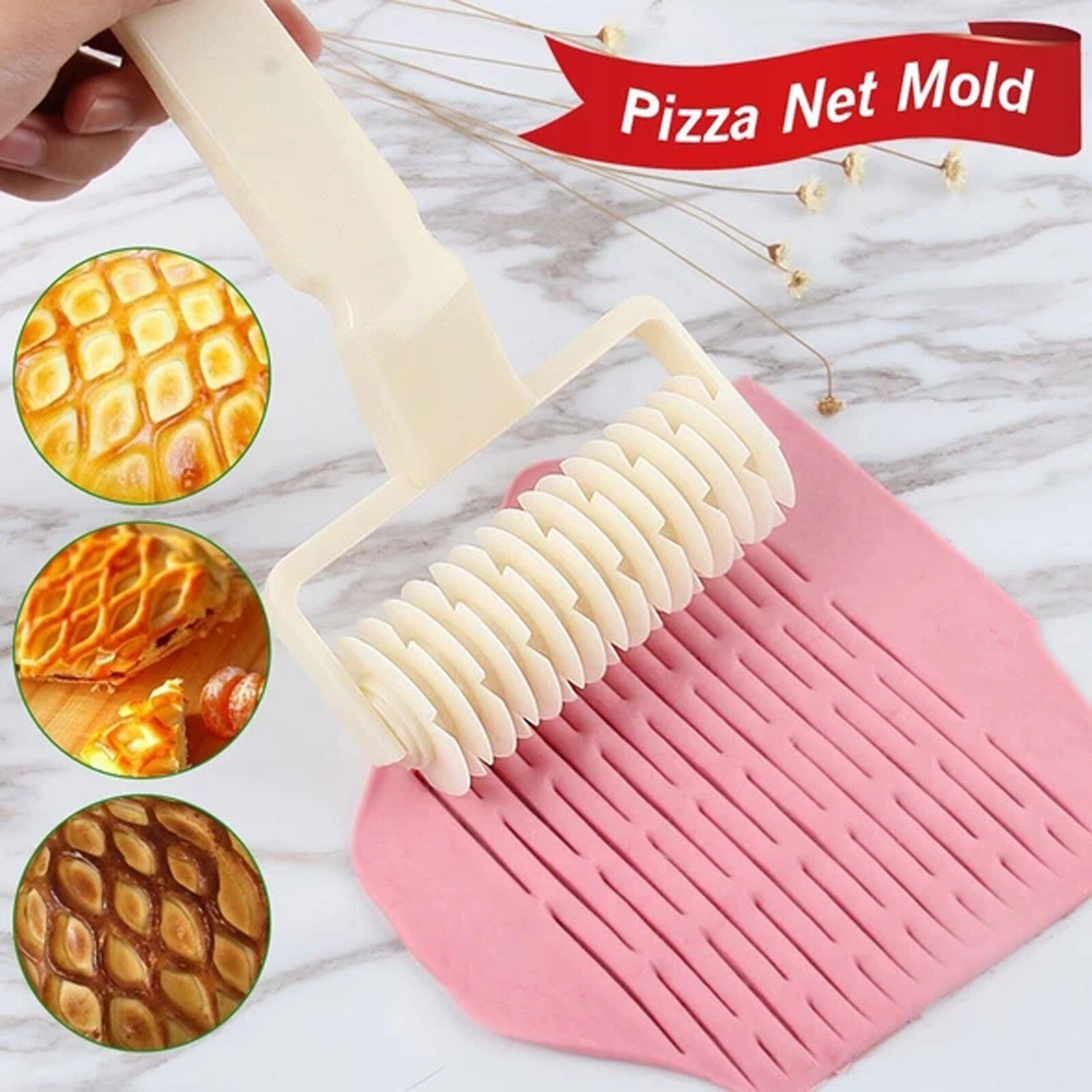 Roll Smooth Lattice Roller Cutter Cookie Pie Pizza Baking Roll Smooth Lattice Roller Cutter CoPastrys Roller Baking Pastry Tools
