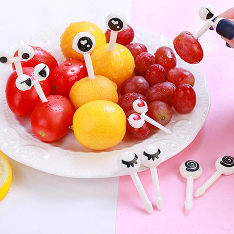 50 Stuks Diverse Cartoon Ogen Fruit Vork Voedsel Picks Dessert Fruit Picks Voor Voor Bento Sandwich Voorgerecht