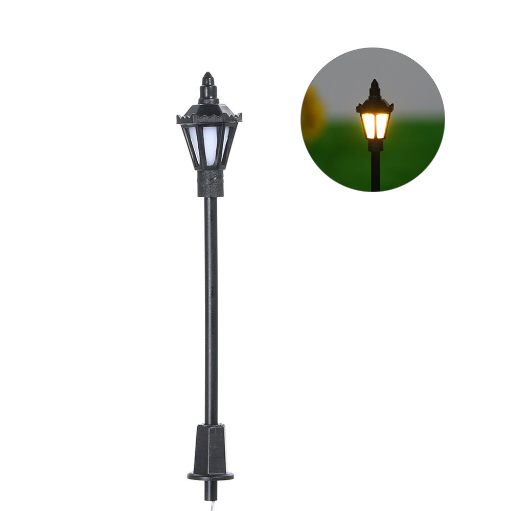 3V LED Lighting 1/87 HO Scale Street Light Lamppost For Model Train Railway Lamp Garden Park Scenery Landscape: warm