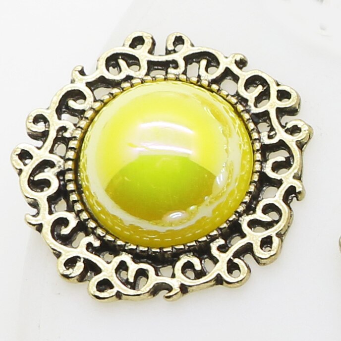 20mm (inner) Metal buttons 10pcs Shiny Pearl button For clothing Accessories wedding decorative handmade crafts buttons: Copper