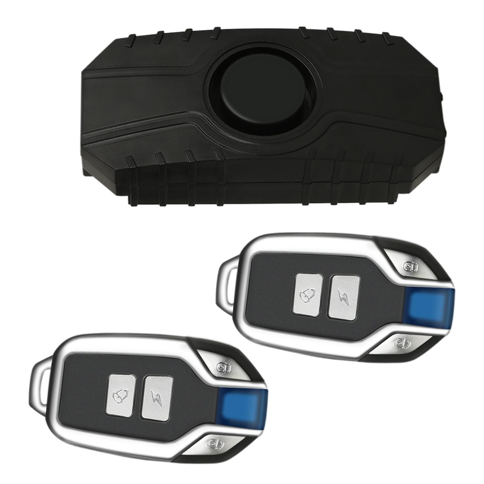 Bike Alarm Loud 113dB IP55 Waterproof with Remote Control for Trailer Cart: with 2x remote 