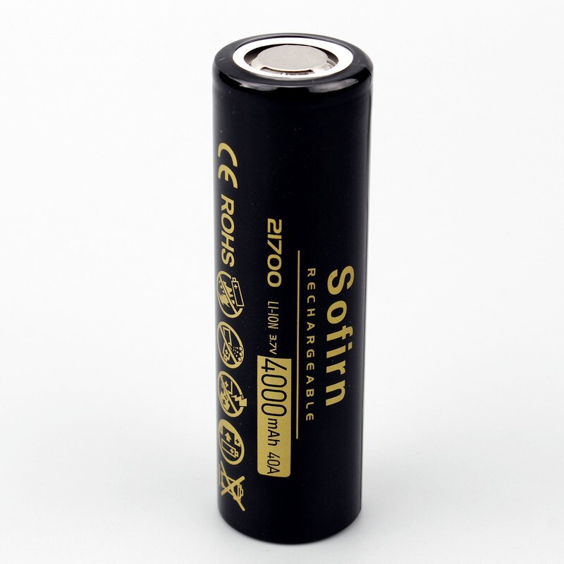 Sofirn 21700 batteri 4000 mah genopladeligt li-ion batteri 40a 3.7v 21700 celle genopladelige batterier