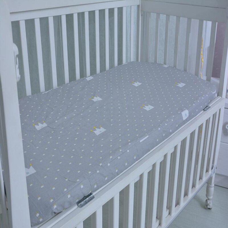 Nyfødt barneseng cribbed sheetchildren sengetæppe småbørneseng sengetøj bomuld blødt spædbarn lagner bwz 006: D