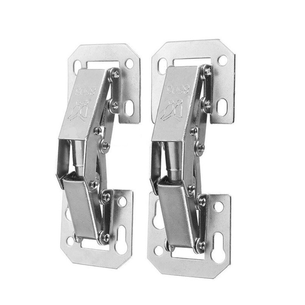 Praktische 90 Graden Kast Scharnieren 3 Inch No-Boren Gat Bridge Vormige Lente Scharnier Kastdeur Hardware Met Schroef #288741