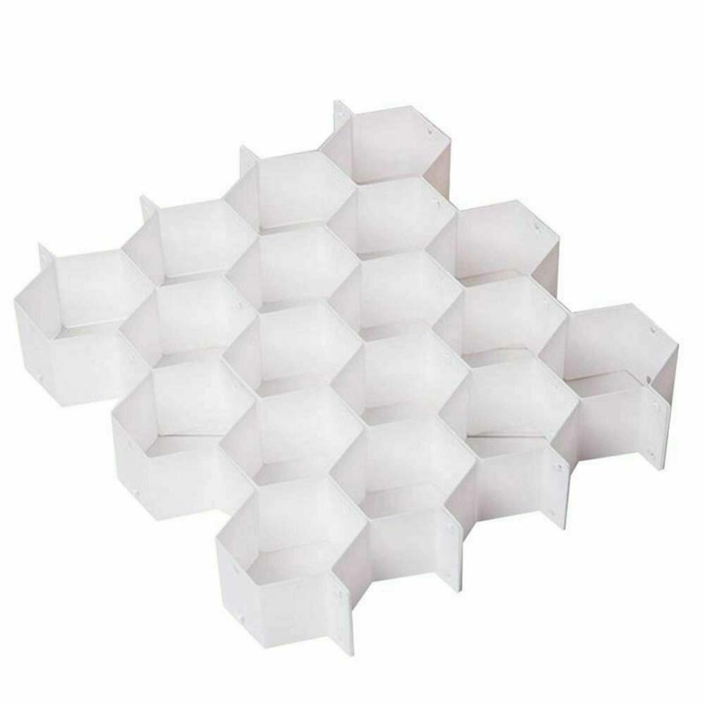 Schublade Waben Schindel Partition Teiler Kasten Separator DIY Netz Lagerung Organizer Zell Sortierung Höschen Socken: A weiß