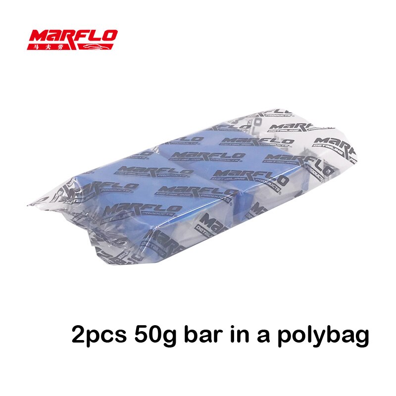 Marflo magic clay bar til bilvask 2 stk fin medium heavy grade clay bar til bilvask: 2 stk blå