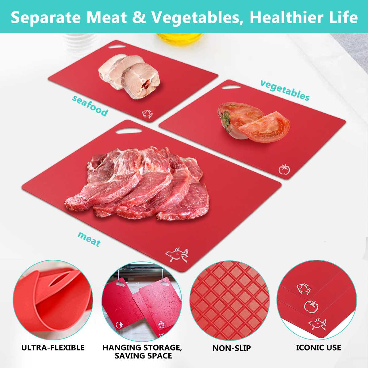 GEMITTO Fast Defrosting Plate 2 in 1 Thawing Plate Cutting Chopping Board Rapid Safety Thawing Tray For Frozen Food Meat