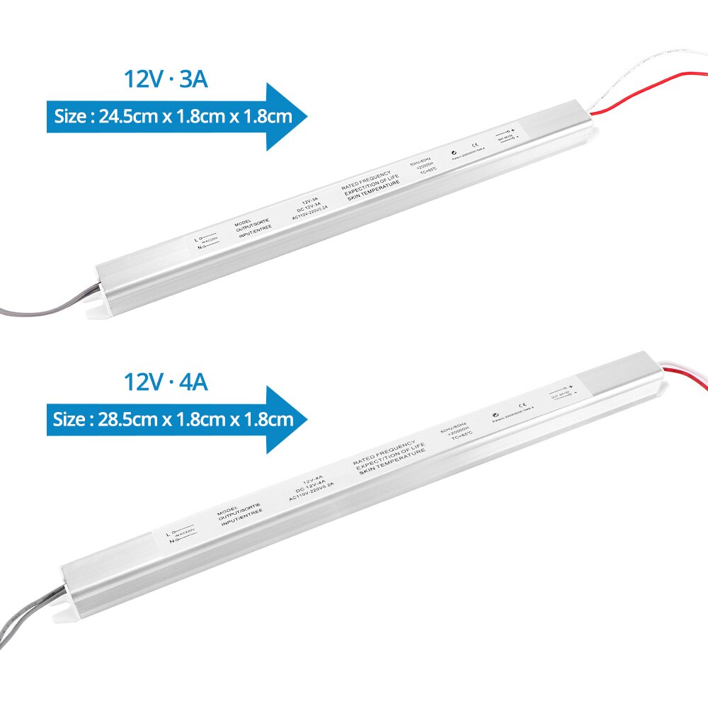 12V LED Transformator Voeding Switch Adapter AC 110 V-220 V 1.5A 3A 5A LED Driver Ultra dunne Voeding voor Led Strip Verlichting