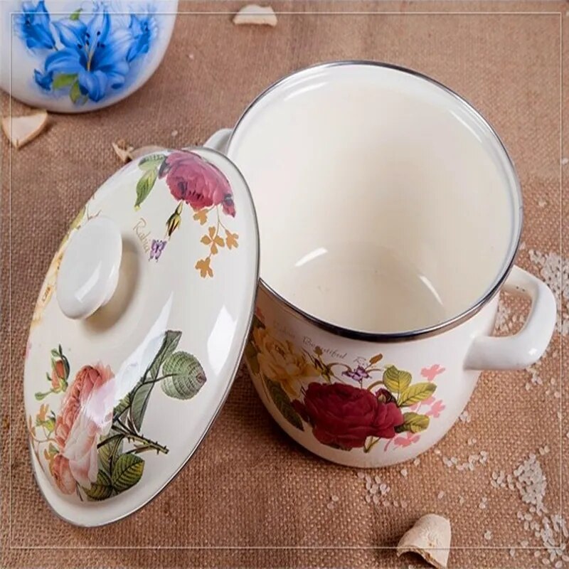 CASSROLE COOKING POT ENAMEL KITCHEN UTENSIL Cookware Ceramic Pot Cooking Casserole Dish Ceramic Cookware Soup Pot Stew Pot