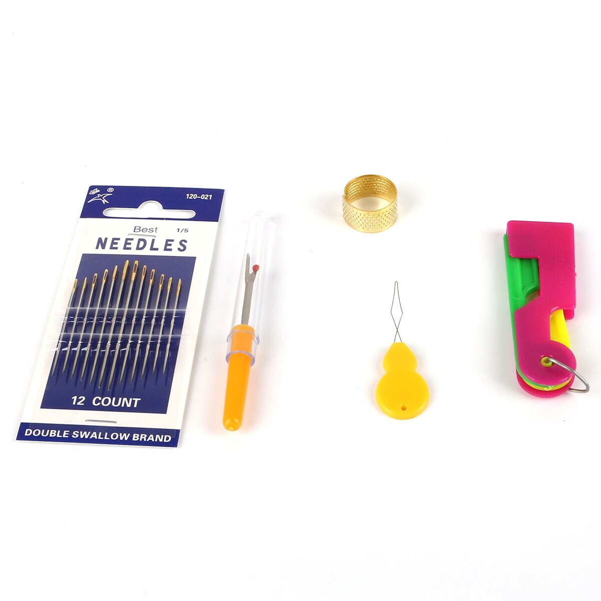 Multiple Sizes Sewing Needle Threader Automatic Cross Stitch Disconnector Sewing Thimble Thread Guide Tool Sewing Accessories: 12 each style 1pc