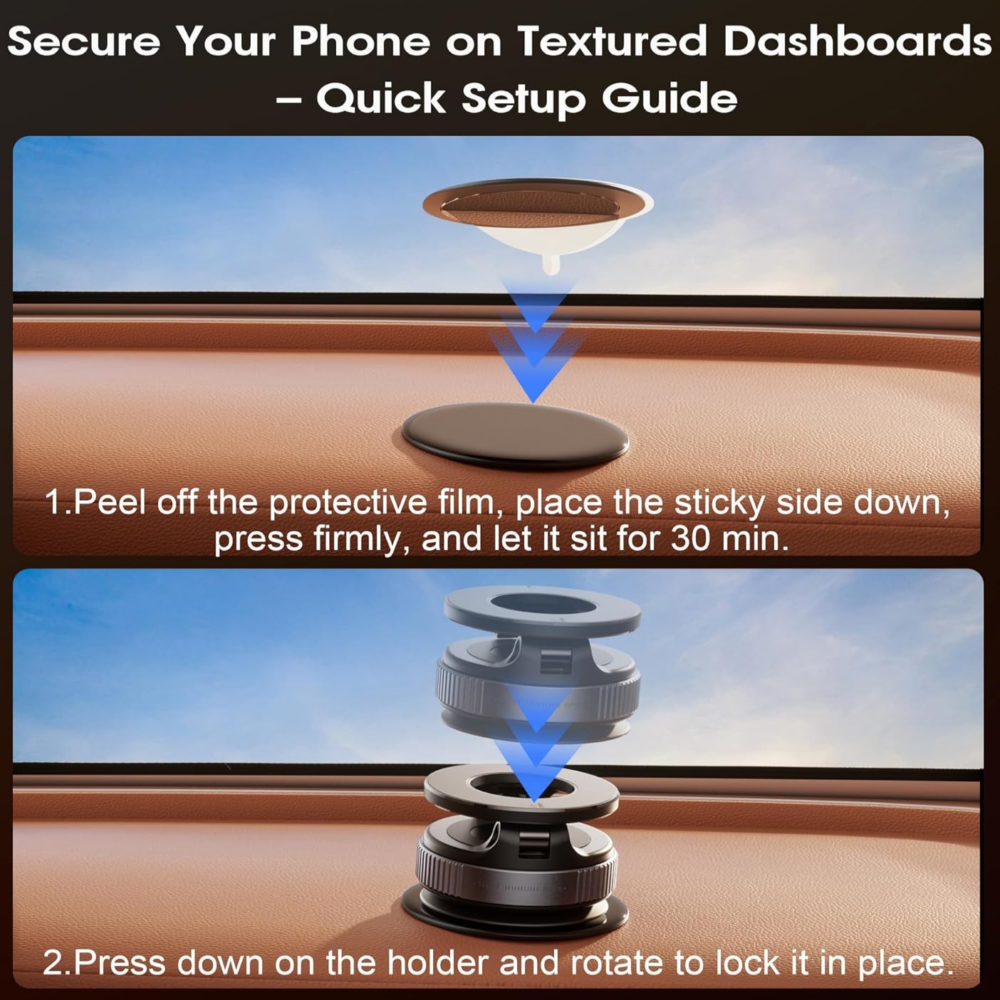 Soporte magnético fuerte para teléfono de coche plegable 360 ° Soporte de vacío ajustable para coche/escritorio/baño/uso universal