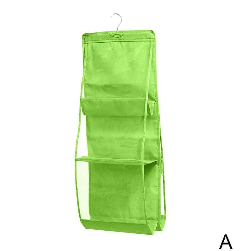 6- vaks hangende handtas organizer voor garderobekast diverse transparante wand met tas deurhanger doorzichtige tas tas schoen st  c1 t 0: Groente