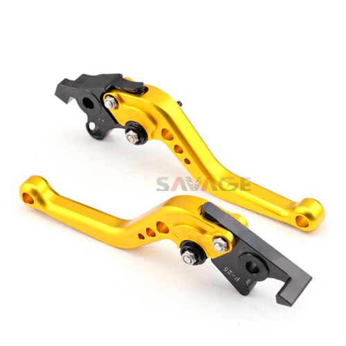 Korte bremse clutch hendler for yamaha  mt 09 mt09 tracer  fz09 motorsykkel tilbehør  mt07 fz07 xsr 900 700 scr 950 spak: Kort gull