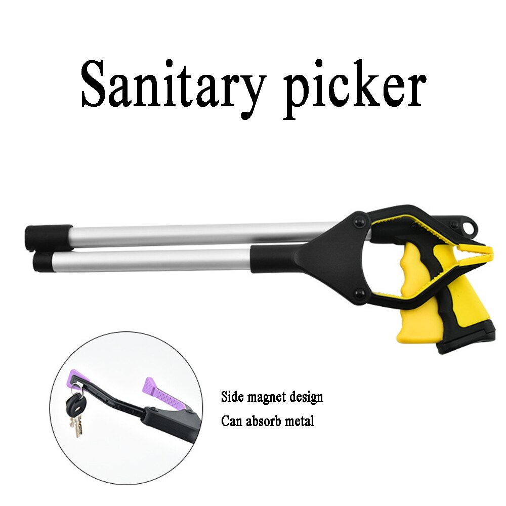 Folding Pick Up Tool Litter Grabber Picker with Rotating Head Anti-Slip Grip Versatile Multi Grabber Tool Foldable Pick Up Tool