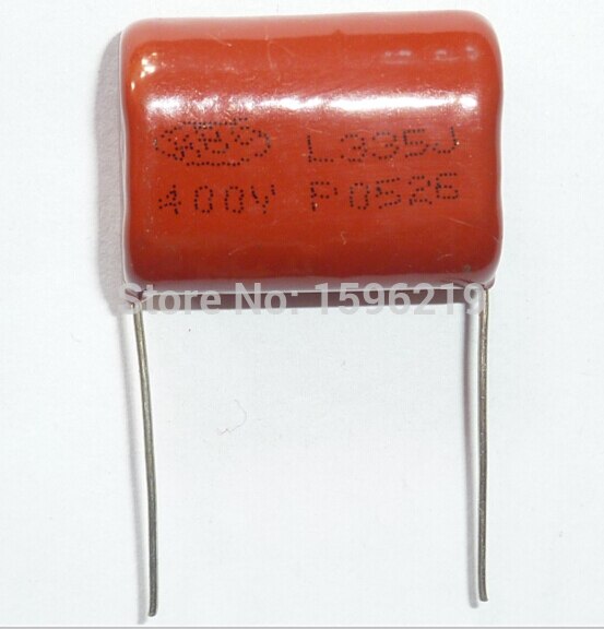 10 Condensatori Film 3.3 UF 400V CBB Smw | 335J Passo 27 Mm