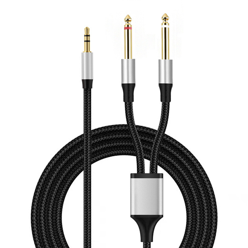 Cavo Jack da 3,5 a doppio 6,35 Aux maschio a 6,5 mm mono 3,5 mm TRS a doppio cavo Audio adattatore Y-divisore da 6,35 mm per amplificatore miscelatore: 8 metri