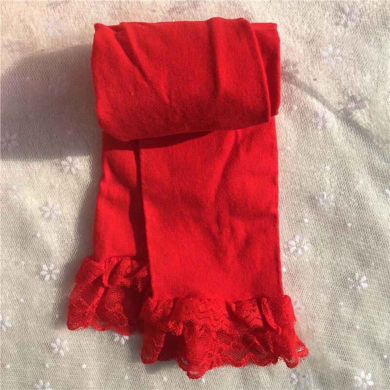 Pige leggings efterår forår stretch børn blonde leggings skinny capris bukser elastisk fløjl elastiske leggings pige bukser: Rød