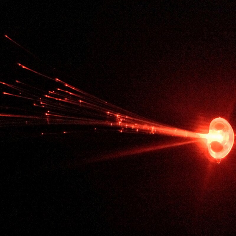 5 uds. Flash LED para el cabello con emisión de luz de fibra óptica trenzada Peluca de pelo brillante KTV suministros para fiestas de Halloween y graduación accesorios para el cabello: Red