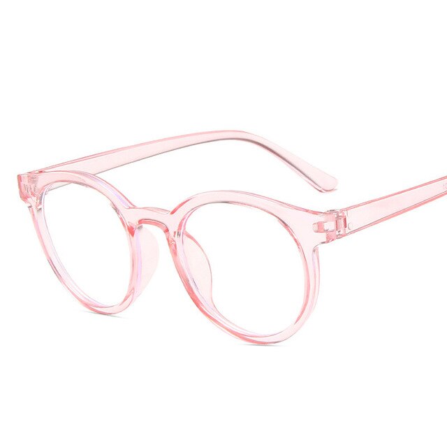 Retro Anti-blue Light Glasses Frame Children's Glasses Round Glasses For Kids Student Eyeglasses Child Goggle Cute Pink: 4