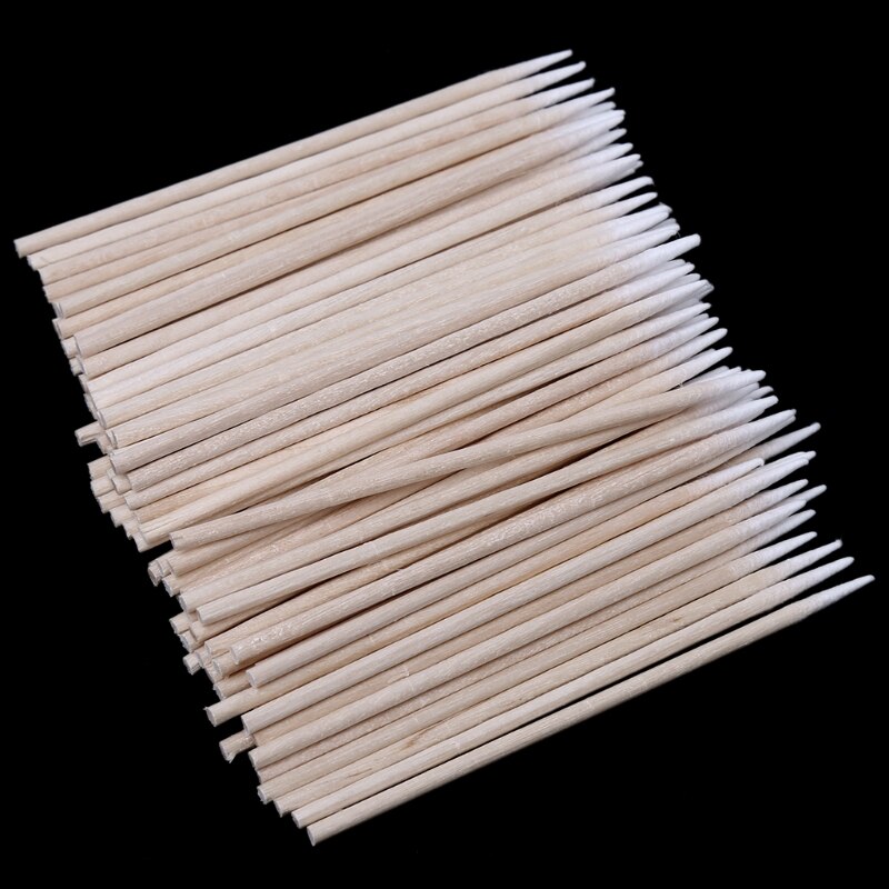 100Pcs Cotton Disposable Stick Clean Tool for AirPods Earphone Phone Charge Port PXPA