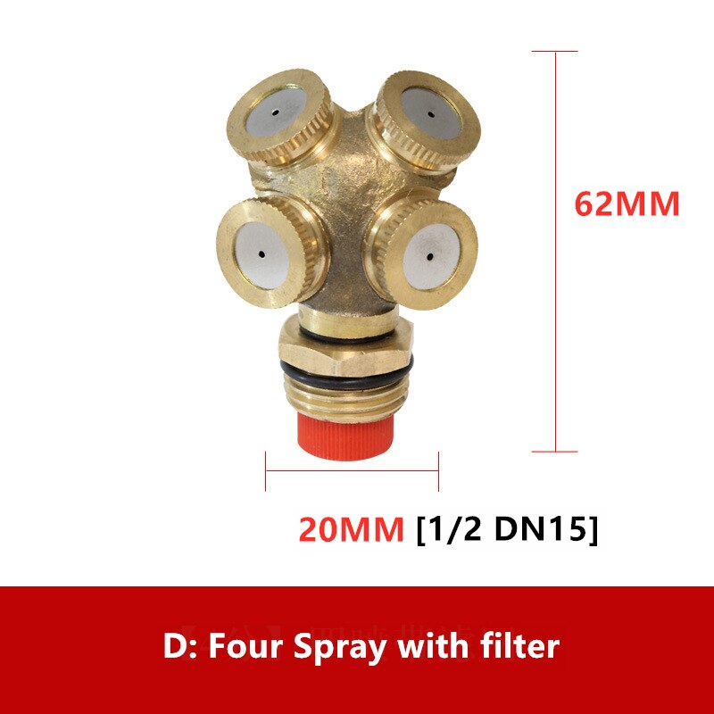 Misting Fogging Spray Disinfectant Spray Sprinkler Push-in Low Pressure Atomizing Nozzle With Filter Sprayer Home Garden: 4spray