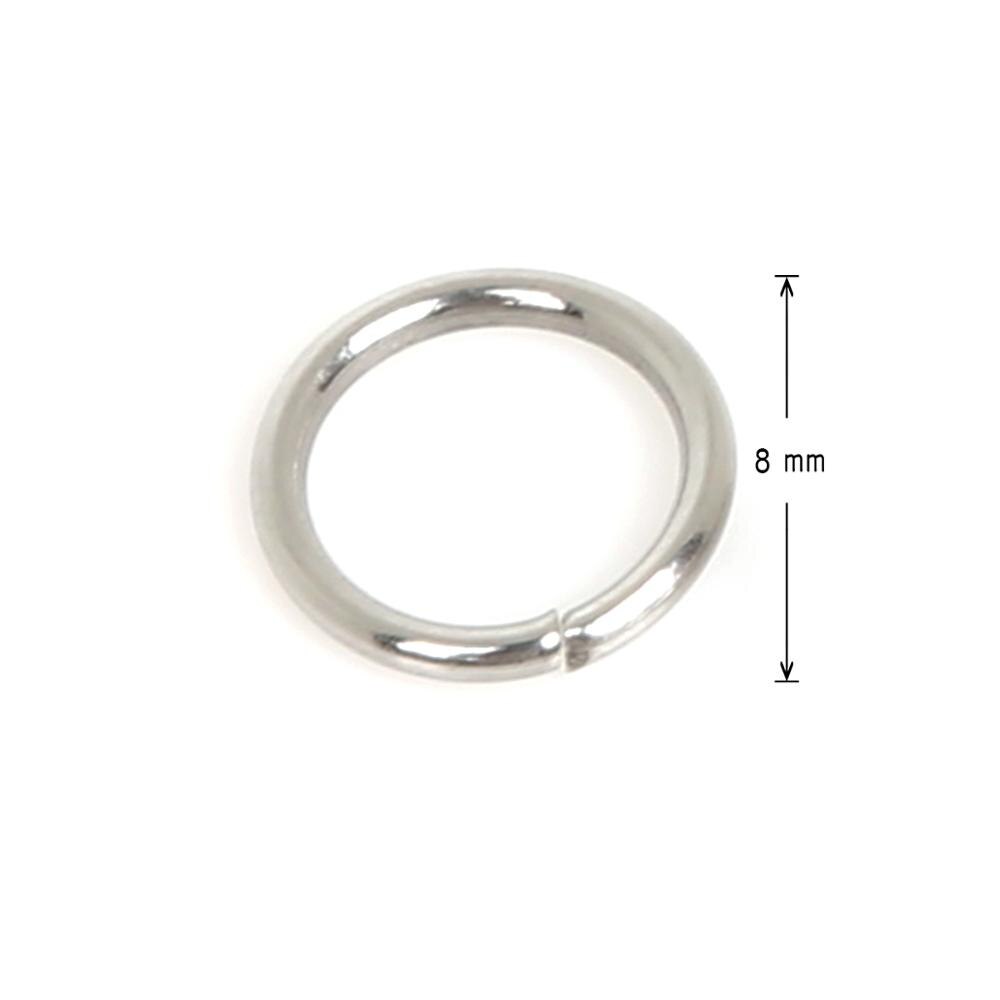 200 Stuks 4/5/6/7/8/9/10 Mm Rvs Ringetjes enkele Loops Open Jump Rings & Split Ringen Voor Diy Sieraden Vinden: 05