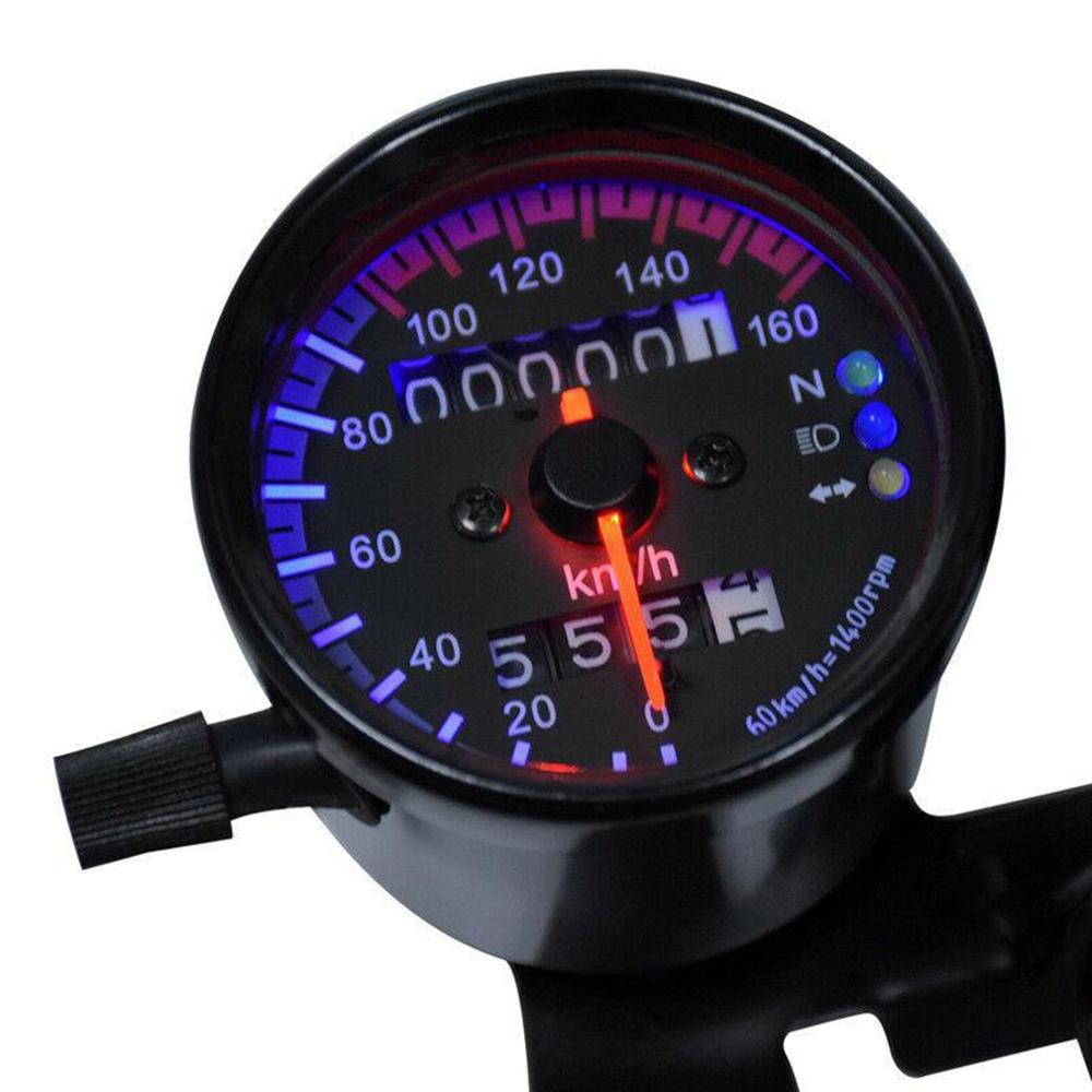 Cafe Racer Motorcycle Odometer Speedmeter Tachometer LED Speed Meter Motorbike Odometer Speedometer Tachometer