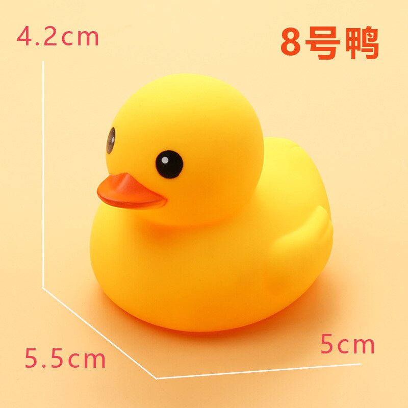 5pc BabyToy Bad Ente Gelbe Ente Lustige Mädchen Junge Kinder Strand Schwimmen Kawaii Nette Wasser Float Gummi Badewanne spielzeug für Kinder: 5pcs NO8