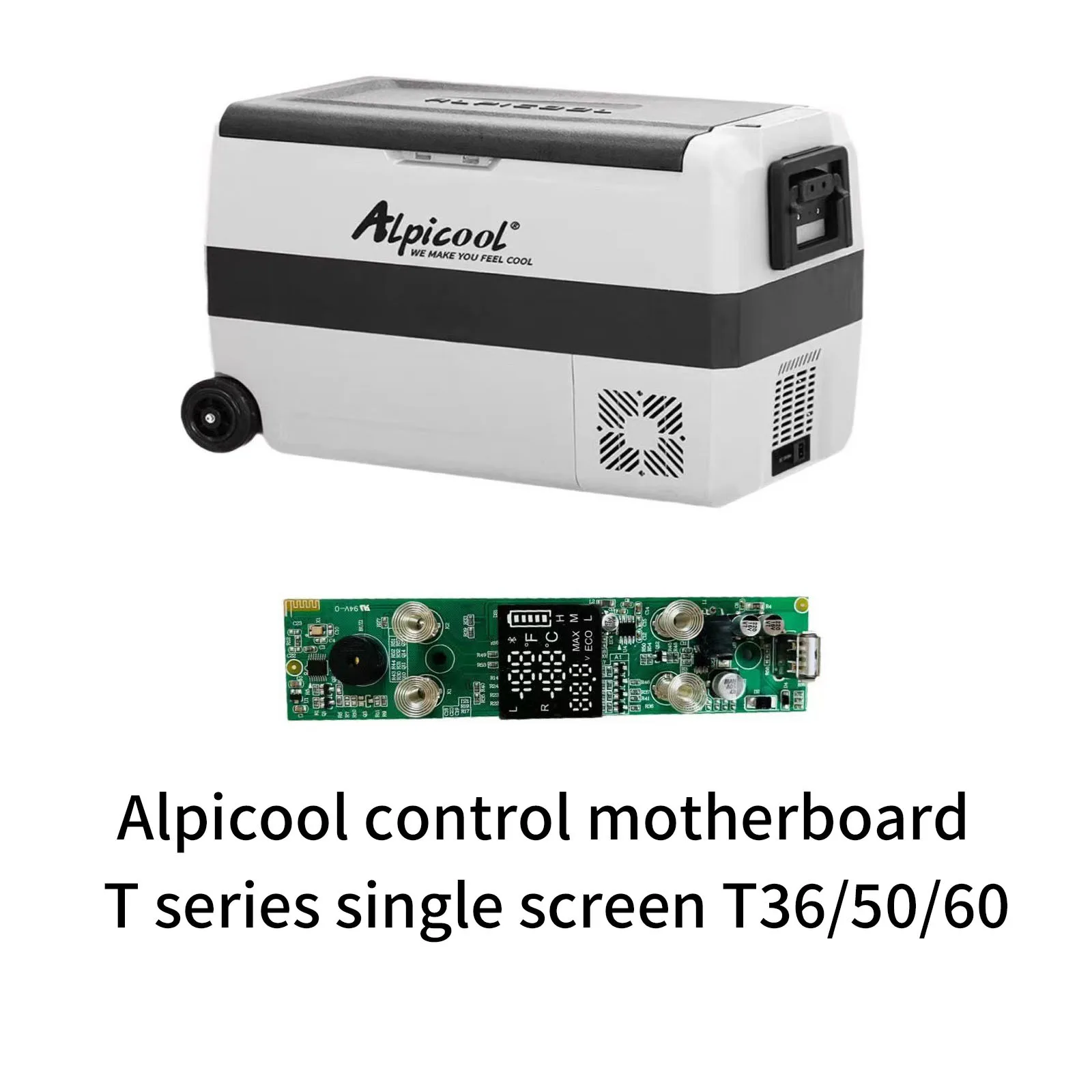 Alpicool Auto-Kühlschrank-Bedienfeld, kleiner Gefrierschrank, tragbarer Kühler für den Heimgebrauch, Fahrzeug, LKW, kalter Mini-Kühlschrank mit Bluetooth: Orange