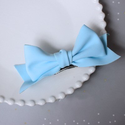 SchöNe Haar Clips Für Baby Mädchen Frühling Haar Zubehör Frabic freundlicher Kleinkind Haar BöGen Haarnadel Prinzessin Haarspange Art 9 Farben: Licht Blau