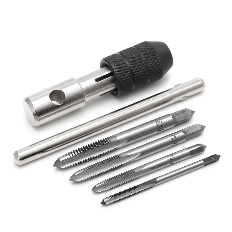 5 st t typ handskruv gängkranar borrsats  m3 m4 m5 m6 set m / skiftnyckel