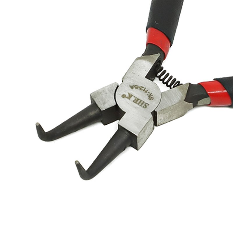 Pack-4 Heavy Duty Circlip Pliers Kit Outside Inside 7" 180mm Right Angled Beak Portable Multifunctional Snap Ring Circlip Pliers