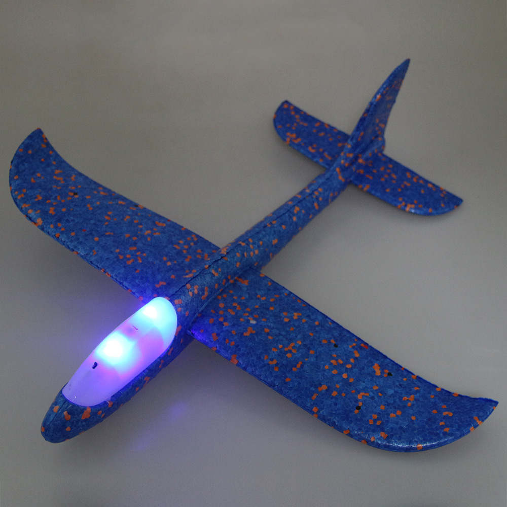 Blinkende skum fly model legetøj legetøj sjovt lys pind hånd kaste fly legetøj fest spil juguetes udendørs børn sjovt legetøj