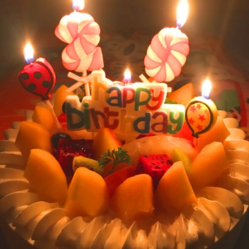 1 PCS Marshmallow Gelukkige Verjaardag Kaarsen Nummer 0-9 Birthday Party Cake Topper Decoratie Kaarsen voor Kids Volwassenen