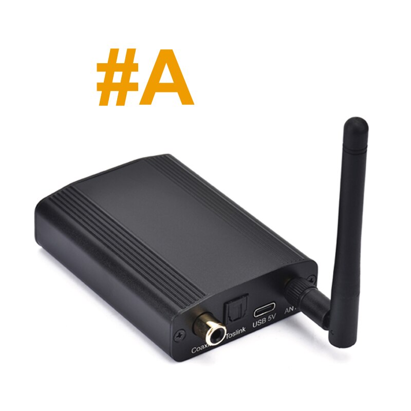 CSR8675 Bluetooth 5.0 24Bit/96K Aptx Aptx-HD LDAC récepteur Audio numérique Hifi Coaxial optique SPDIF adaptateur sans fil: Black