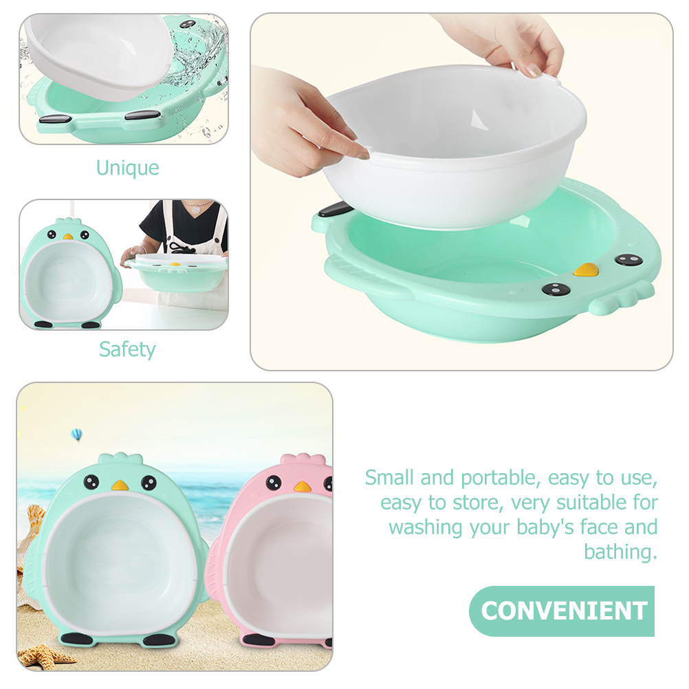 Portable Baby Face Basin Kids Washbasin Infant Washing Bathtub Thicken Basin
